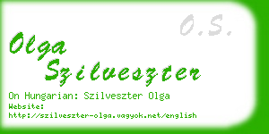 olga szilveszter business card